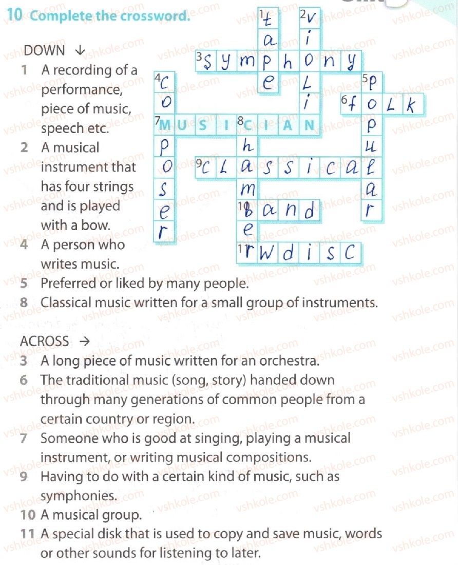 фото задание 10 - lesson 2. music is heard everywhere! - unit 3. your preferences