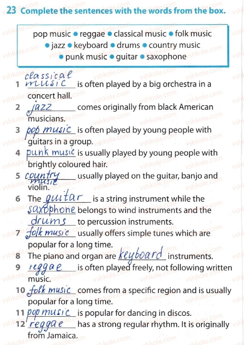 фото задание 23 - lesson 2. music is heard everywhere! - unit 3. your preferences