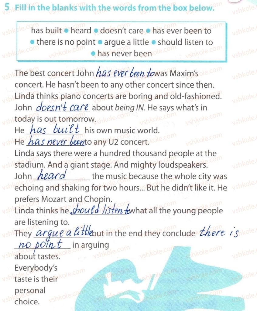 фото задание 5 - lesson 2. music is heard everywhere! - unit 3. your preferences