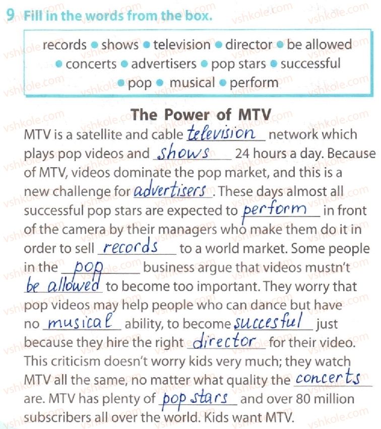 фото задание 9 - lesson 2. music is heard everywhere! - unit 3. your preferences