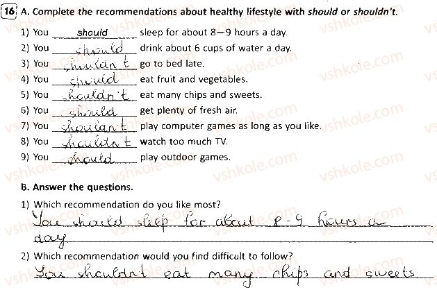 фото задание 16 - lesson 2. a healthy lifestyle - unit 1. it’s your life
