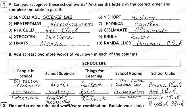 фото задание 1 - lesson 1. what’s your school like? - unit 2. your school time