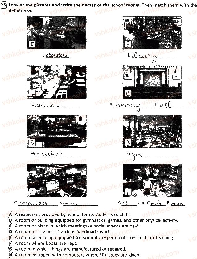 фото задание 23 - lesson 1. what’s your school like? - unit 2. your school time