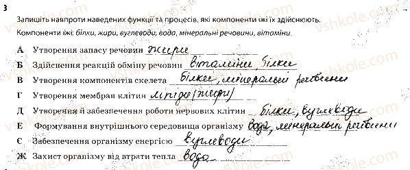 фото задание 3 - обмін речовин. компоненти їжі - тема 1. обмін речовин та перетворення енергії в організмі людини