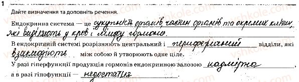 фото задание 1 - 1. ендокринна система. захворювання ендокринної системи - тема 11. ендокринна система