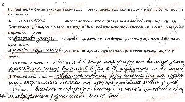 фото задание 2 - 2. робота травної системи - тема 4. травлення