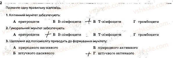 фото задание 2 - 2. імунна система. імунітет - тема 6. транспорт речовин