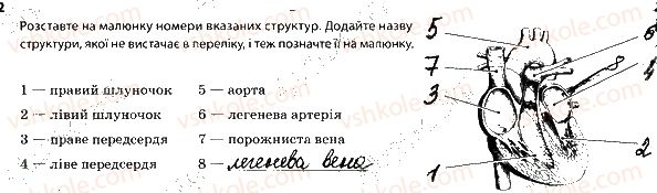 фото задание 2 - 3. серце. робота серця. судини - тема 6. транспорт речовин