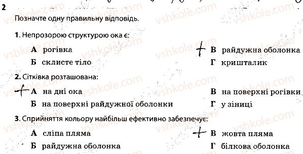 фото задание 2 - 1. зорова сенсорна система - тема 9. зв'язок організму людини із зовнішнім середовищем. сенсорні системи