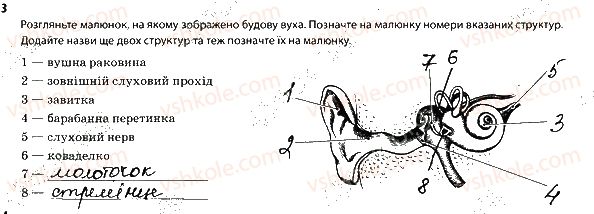 фото задание 3 - 2. сенсорні системи слуху і рівноваги - тема 9. зв'язок організму людини із зовнішнім середовищем. сенсорні системи