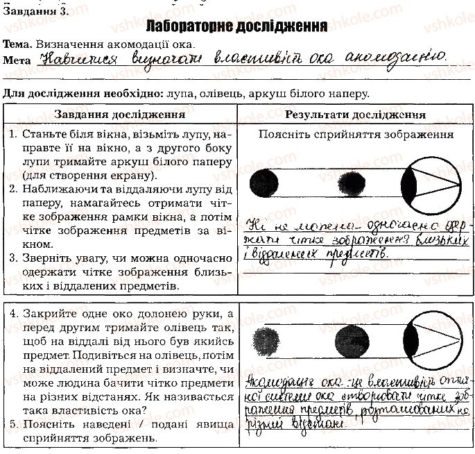 фото задание ст87завд3 - тема 8. сенсорні системи