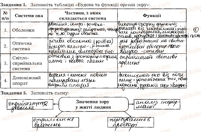 фото задание ст88завд5 - тема 8. сенсорні системи