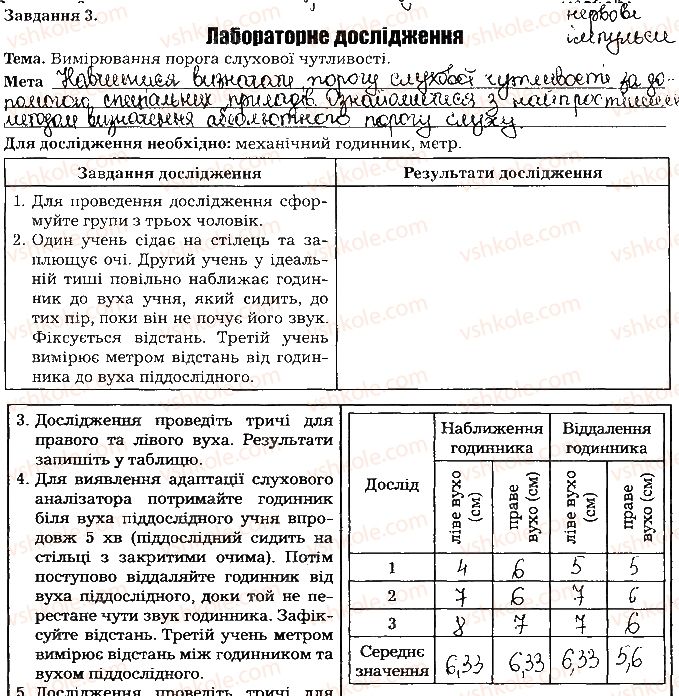 фото задание ст95завд3 - тема 8. сенсорні системи
