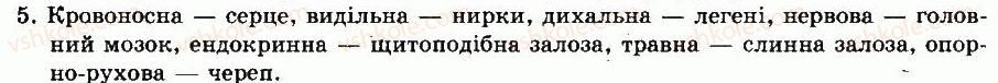 фото задание 5 - § 4. органи та системи органів - тема 1. будова та життєдіяльність тварин - розділ vi. тварини