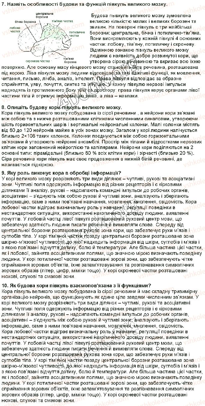 фото задание стр170 - § 38. обробка інформації в цнс - тема 7. зв’язок організму людини із зовнішнім середовищем. нервова система