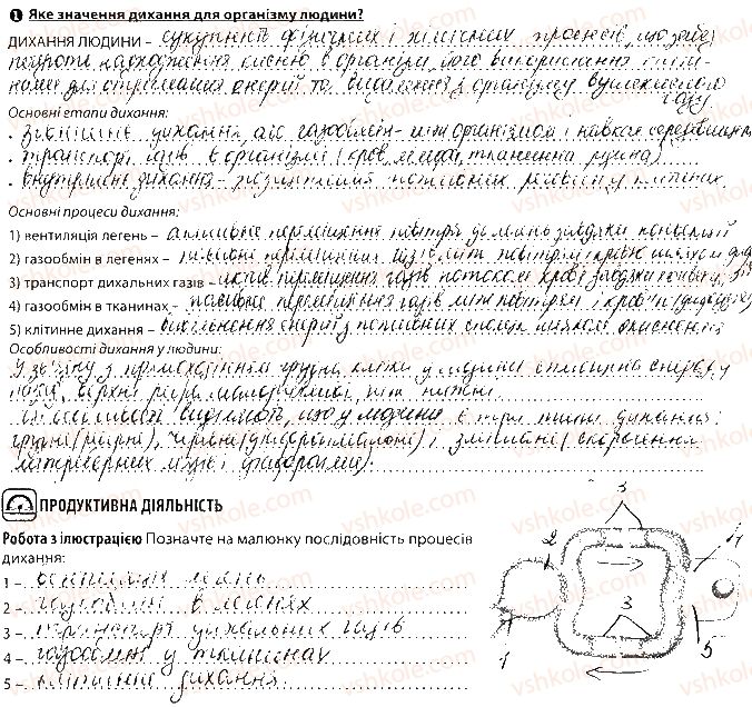 фото задание сторінка32 - тема 3. дихання