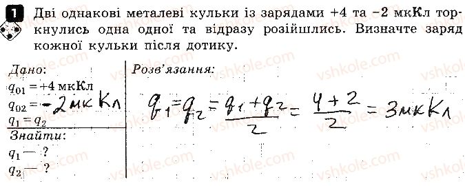 фото задание 1 - варіант 1 - 4. закон збереження електричного заряду - практичний тренінг