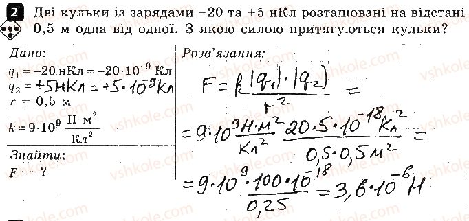 фото задание 2 - варіант 2 - 4. закон збереження електричного заряду - практичний тренінг