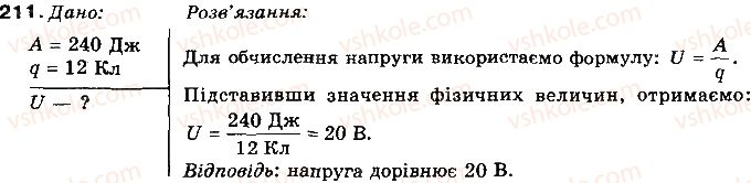 фото задание 211 - § 29. закон ома для однорідної ділянки електричного кола - розділ 2. електричні явища. електричний струм