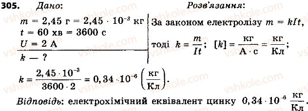 фото задание 305 - § 39. безпека людини під час роботи з електричними приладами і пристроями - розділ 2. електричні явища. електричний струм