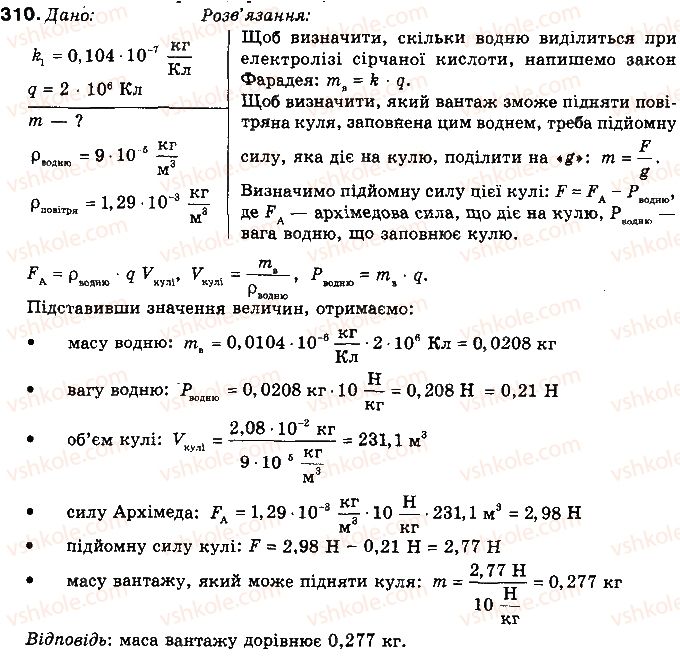 фото задание 310 - § 39. безпека людини під час роботи з електричними приладами і пристроями - розділ 2. електричні явища. електричний струм