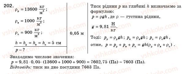 фото задание 202 - § 24. тиск рідин і газів. закон паскаля - розділ 2. взаємодія тіл