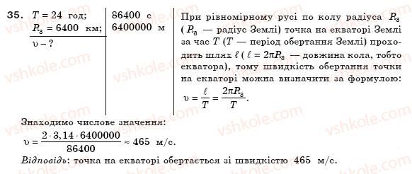 фото задание 35 - § 9. коливальний рух. амплітуда, період і частота коливань - розділ 1. механічний рух
