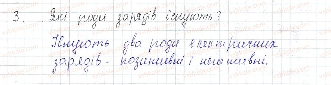 фото задание 3 - § 19. електричний заряд та електромагнітна взаємодія - розділ 2. електричні явища. електричний струм