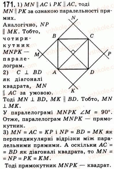 фото задание 171 - 6. квадрат - § 1. чотирикутники