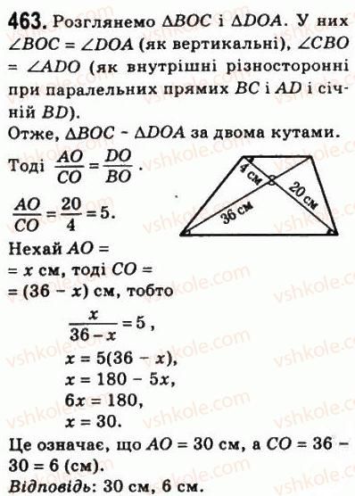 фото задание 463 - 13. перша ознака подібності трикутників - § 2. подібність трикутників