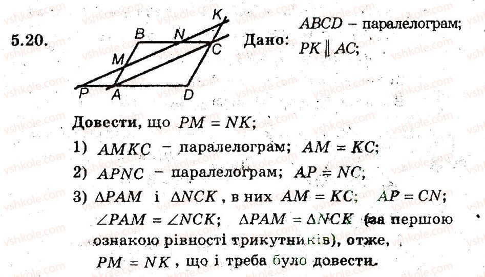 фото задание 20 - 5. паралелограм - § 2. многокутники. чотирикутники