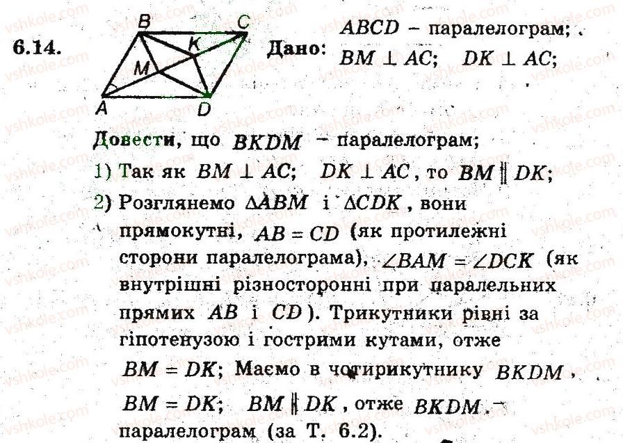фото задание 14 - 6. ознаки паралелограма - § 2. многокутники. чотирикутники
