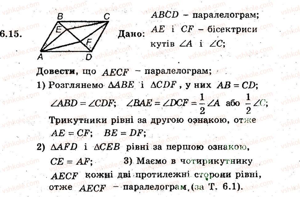 фото задание 15 - 6. ознаки паралелограма - § 2. многокутники. чотирикутники
