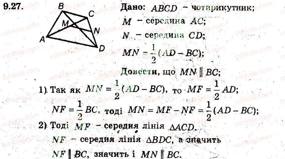 фото задание 27 - 9. середня лінія трикутника - § 2. многокутники. чотирикутники