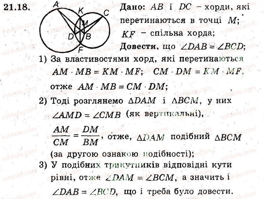фото задание 18 - 21. друга і третя ознаки подібності трикутників - § 4. подібність трикутників