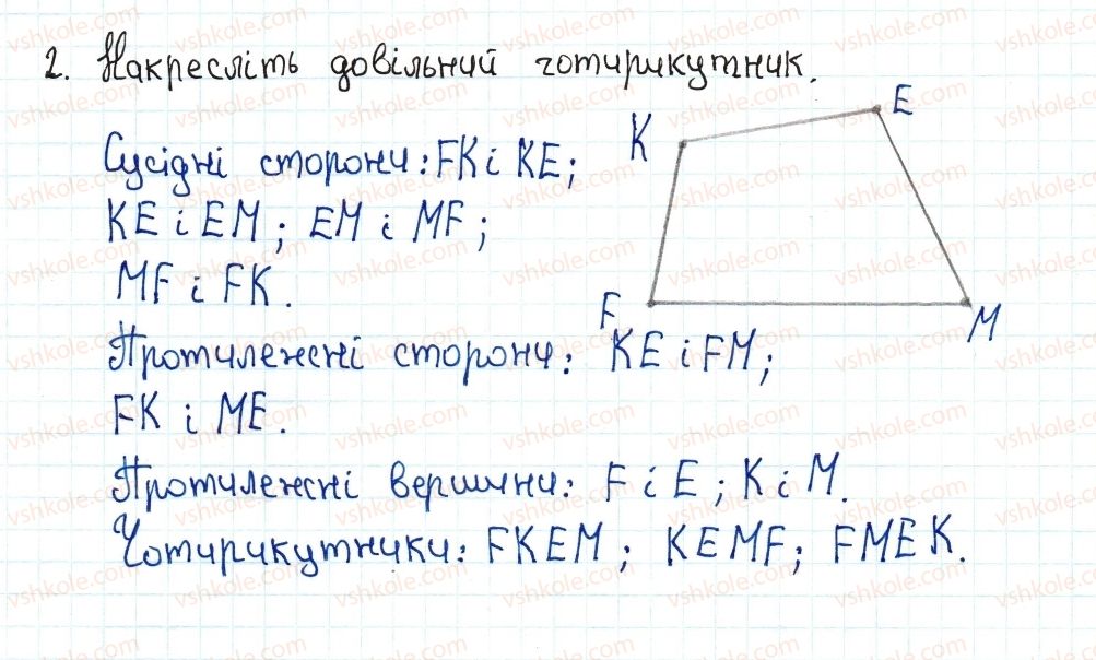 фото задание 2 - 1. чотирикутник та його елементи - § 1. чотирикутники