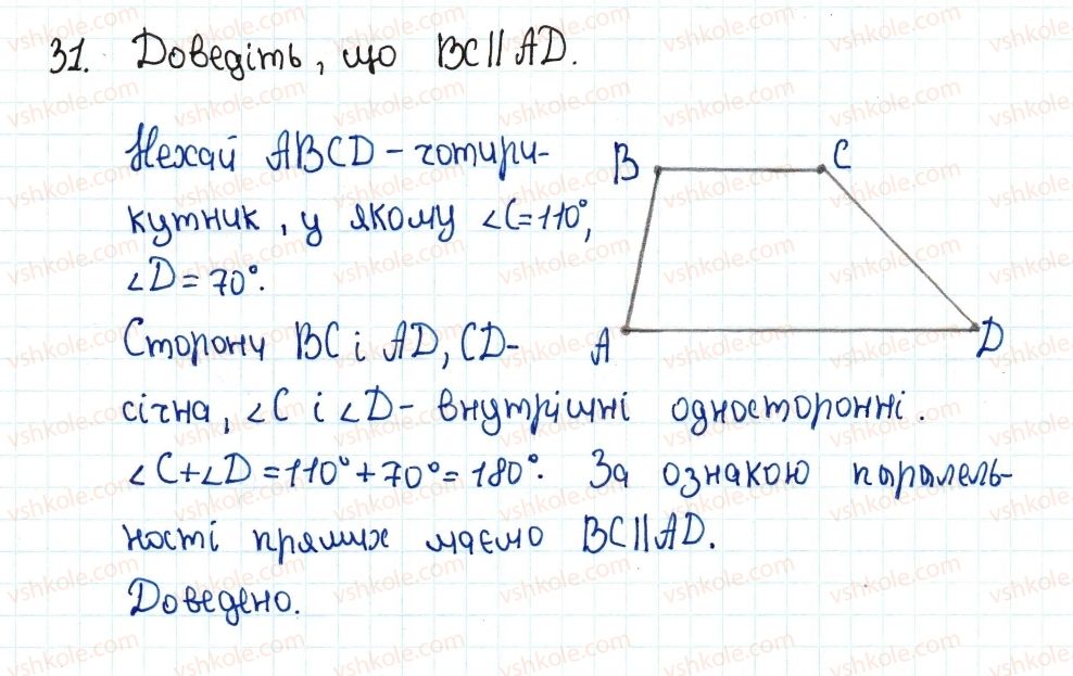 фото задание 31 - 1. чотирикутник та його елементи - § 1. чотирикутники