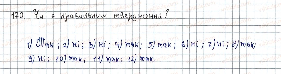фото задание 170 - 6. квадрат - § 1. чотирикутники