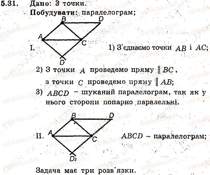 фото задание 31 - 5. паралелограм. властивості паралелограма - § 2. многокутники. чотирикутники