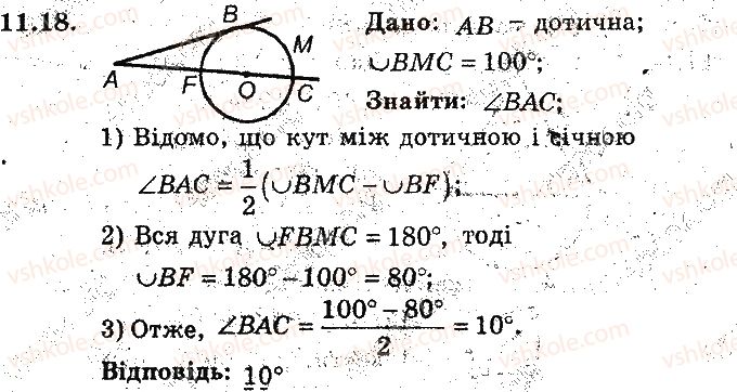 фото задание 18 - 11. центральні та вписані кути - § 3. вписані та описані чотирикутники