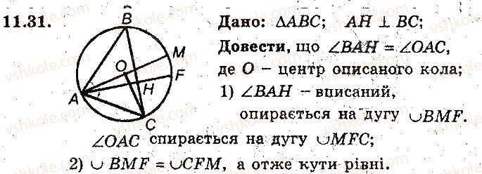 фото задание 31 - 11. центральні та вписані кути - § 3. вписані та описані чотирикутники