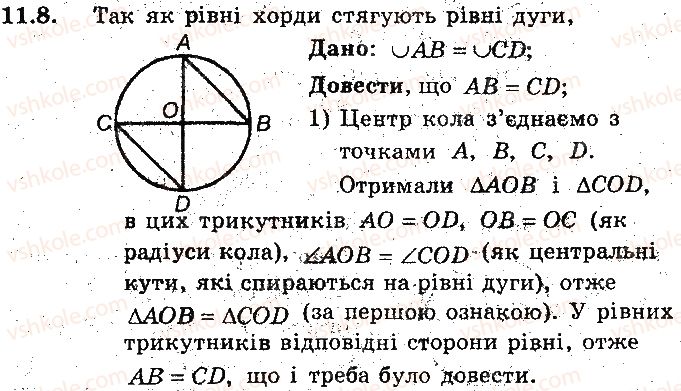фото задание 8 - 11. центральні та вписані кути - § 3. вписані та описані чотирикутники