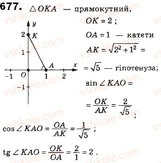 фото задание 677 - § 15. синус, косинус і тангенс гострого кута прямокутного трикутника - розділ 3. розв’язування прямокутних трикутників