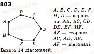 фото задание 803 - § 18. многокутники - розділ 4. многокутники та їх площі