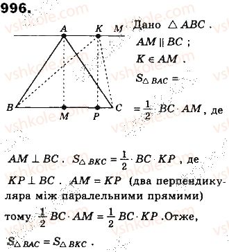 фото задание 996 - § 22 площі трикутника і ромба - розділ 4. многокутники та їх площі