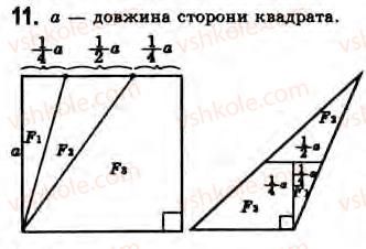 фото задание 11 - завдання 8 - § 8. поняття площі та її основні властивості - розділ 2. багатокутники. площа плоскої фігури. чотирикутники