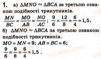 фото задание 1 - завдання 20 - § 19. ознаки подібності трикутників - розділ 3. подібність трикутників