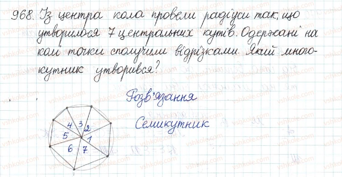 фото задание 968 - § 20. многокутник та його властивості - розділ 4. многокутники. площі многокутників