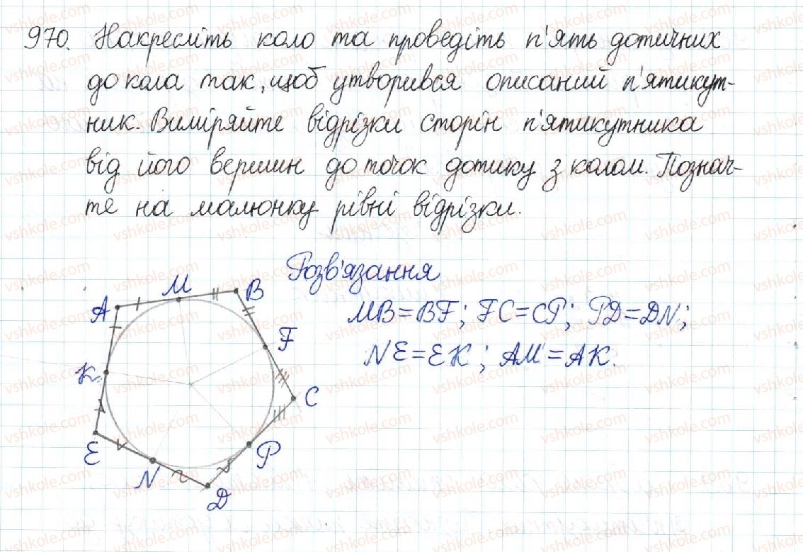 фото задание 970 - § 20. многокутник та його властивості - розділ 4. многокутники. площі многокутників
