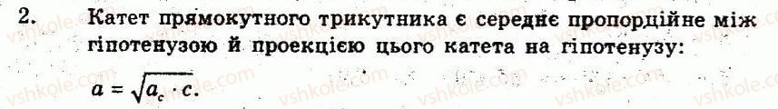 фото задание 2 - варіант 2 - картка контролю теоретичних знань 3 - подібність трикутників - частина 1. поточний контроль знань